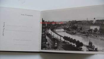 Wien -n 10 kpl:n mustavalko postikorttivihko - real photos aitoja  valokuvakortteja