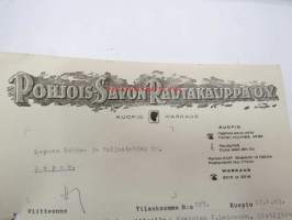 Pohjois-Savon Rautakauppa Oy, Kuopio - Warkaus, 12.1.1949 -asiakirja