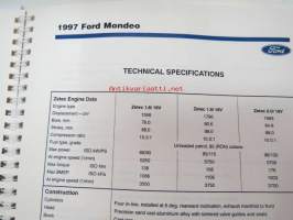 Ford Mondeo pressikansio, sisältää esittelyn uudesta mallista, diakuvia, 4 kpl pressikuvia, CD-levyn ja levykkeen