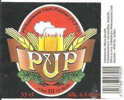 PUP III olut - olutetiketti