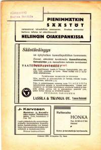 Huoltaja - Kunnallisen huoltotoiminnan ja yksityisen hyväntekeväisyyden äänenkannattaja N:o 17, syyskuu 1936.