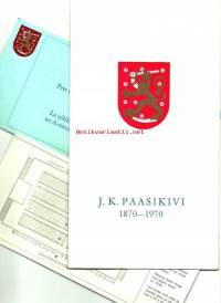 J.K.Paasikiven 100-vuotisjuhla 1970 - ohjelma ja 2 kutsukorttia