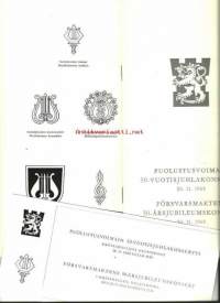 Puolustusvoimain 50- vuotisjuhlakonsertti 20.11.1968 Messuhallissa / Ohjelma ja kutsukortti