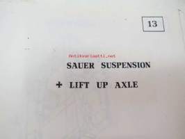 Renault Sauer suspension + lift up axle -koulutuskirja / huolto-ohjekirja