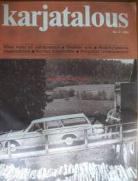 Karjatalous 1969 nr 8 - maidon jäähdytys, maatilan auto, tyhjiöauma, nurmi brikettejä, rehuviljan tuorevarastointi