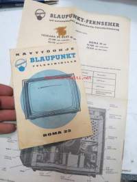 Käyttöohje Blaupunkt televisioille Roma 23 + erilliset piirikaaviot Toskana De Luxe 47 cm &amp; Roma 59 cm