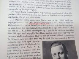 Jonas Ogland (Ögland) 1868-1968 100 år -Norjalaisen yrityksen historiikki, valmistanut mm. polkupyöriä ja mopoja, norjankielinen