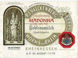 Madonna Liebfraumilch - viinietiketti,  viinaetiketti