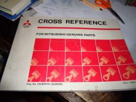 Cross reference for Mitsubishi genuine parts. Nov. 1986