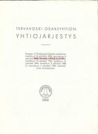 Tervakoski Oy:n yhtiöjärjestys 1962