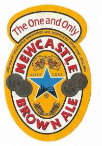 Newcastle Brown Ale   -  olutetiketti