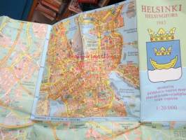 Helsinki - Helsingfors 1983 opaskartta, guidekarta, tourist map, plan de la ville, stadtplan, plan goroda 1 : 20 000