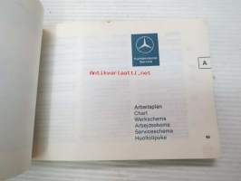 Mercedes-Benz Kundendienstheft, Service booklet, Carnet de Service, Service boekje, Service-haefte, Servicehäfte -huoltokirja / huoltolipukevihko, alunperin auton