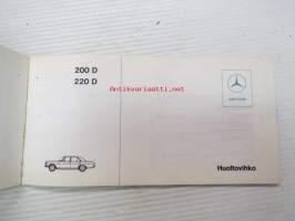 Mercedes-Benz 200 D, 220 D Huoltovihko -huoltolipukevihko, alunperin auton mukana toimitettu