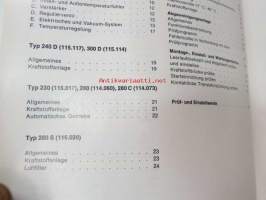 Mercedes-Benz Modelljahr PKW-Typen USA / Schweden Einfürungsschrift für den Kundendienst - Ohjevihkonen huoltoa varten, Katso tarkemmat mallit ja