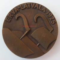 Erva-Latvala 1985  mitali 70 mm ( Lauri Hupponen ) , taidemitali