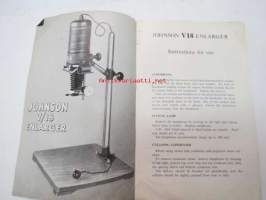Johnson V18 enlarger instructions -suurennuskoneen käyttöohjeet englanniksi