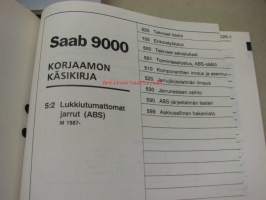 Saab 9000 Korjaamon käsikirja 5:2 Lukkiutumattomat jarrut M 1987- -korjaamokirjasarjan osa 