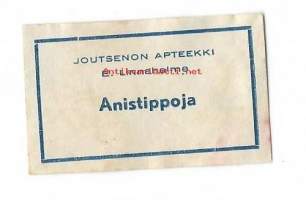 Joutsenon  Apteekki  / Anistippoja   - apteekkietiketti