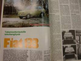 Moottori 1975 / 3 sis mm,Fiat 133 koeajossa.Saabin höyryauto.Toisen polven käyttömopoSolifer.Tuo tuttu Turku,kohde viikonlopuksi.ym