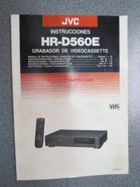 JVC HR-D560E videonauhuri -käyttöohjekirja