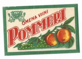 Omenaviini Pommeri  - juomaetiketti