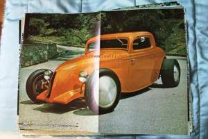 Autojuliste - Modifioitu Sin Ford 1934, Bonneville-tyyliin. 52 x 41 cm.