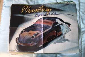 Autojuliste - The Phantom Corsair, futuristinen unelma-auto. 52 x 41 cm.