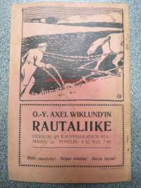 Turun Lehden kalenteri w. 1910 -lehden tilaajille ennen joulua jaettu kirja, jossa eri artikkeleita
