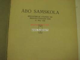 Åbo Samskola 1921-22 redogörelse -toimintakertomus