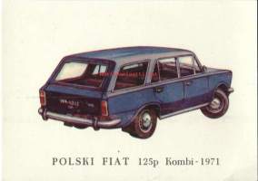 Polski Fiat 125 p Kombi 1971 - vesisiirtokuva   10x15 cm