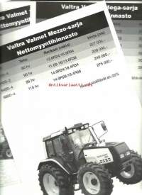 Valmet traktori hinnastoja 1990-luvulta 3 kpl