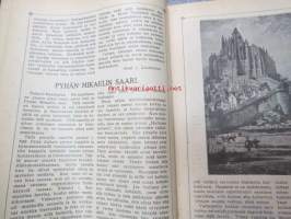 Nuori voima 1910 -sidottu vuosikerta, sisältää varsinaiset lehdet + Kirjallinen liite + Nuorison oma liite -sivustot