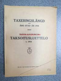 Turun kaupungin taksoitusluettelo v. 1914 - Taxeringslängd för Åbo stad år 1916 -verokalenteri