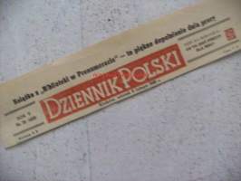 Dziennik Polski Krakow 1949 , sanomalehden nimiotsikko leike / sanomalehtien ilmoituskeskus