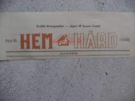 Hem och Härd julnummer 1949 , sanomalehden nimiotsikko leike / sanomalehtien ilmoituskeskus