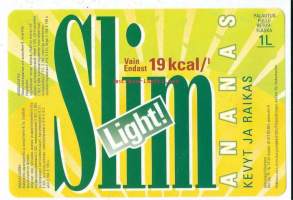 Slim Light Ananas  -   juomaetiketti