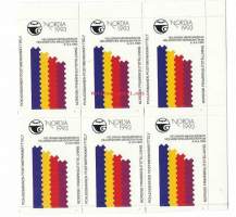 Nordia 1993    kirjeensulkija 6  kpl - kirjeensulkijamerkki tarra