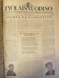 Työläisnuoriso 1928 nr 1-26 sidottu vuosikerta - Sosiaalidemokraattinen Työläisnuorisoliitto äänenkannattaja