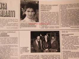 Vauhdin maailma 1987 nr 1, sis. mm. seur. artikkelit / kuvat / mainokset; mm. Ralli-MM Olympus, Pohjola ralli, Brands Hatchin rallicross, VM maistelee Ford Sierra