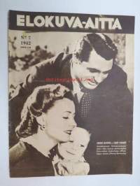 Elokuva-Aitta 1942 nr 7 sis. mm. seur. artikkelit / kuvat; Kansikuvassa Irene Dunne &amp; Gary Grant Muistojen sävel -elokuvassa, James Cagney &amp; Ann Sheridan - Costa