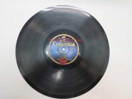 Columbia 16137 Willy Larsen and O. Tolonen - Suomen polkkaa / Rakkauuden (rakkauden) kaiho -savikiekkoäänilevy, 78 rpm