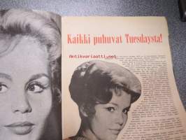Ajan Sävel 1961 nr 34, sis. mm. seur. artikkelit / kuvat; Kaikki puhuvat Tuesdaystä, Brigitte Bardot (väriliite puuttuu), Ruotsalaiset nuoret rikolliset,