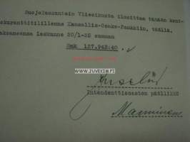 Suojeluskuntain Yliesikunta / Littoisten Osakeyhtiö-asiakirja 19.2.1925
