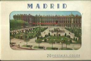 Madrid  20 postales color kuvahaitari 10 postikorttia 1950-luku - paikkakuntakortti