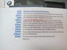 BMW 300-sarja &quot;Betriebsanleitung zum Fahrzeug&quot; ym. , saksankieliset alunperin auton mukana toimitetut käyttöohjekirja ym. julkaisut ja painatteet alkuperäisessä