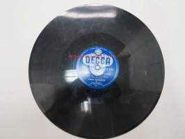 Decca SD 5388 Vieno Kekkonen - Kuutamoa ja varjoja / Rakkauden kiertokulku -savikiekkoäänilevy, 78 rpm