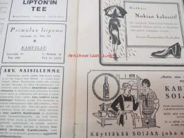 Kotiliesi 1926 nr 20 lokakuun toinen numero (Sirkka - Nuorten toveri 1926 nr 20 -lehti nidottu mukaan) sis. mm. seur. mainokset; Nokia kalossit, Hangon keksi