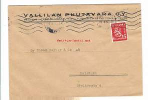 Vallilan Puutavara Oy  -    firmakuori 1953