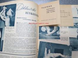 Kotiliesi 1938 nr 1, tammikuu I, sis. mm. seur artikkelit / kuvat / mainokset; Kansikuva Martta Wendelin, Vauvan ikioma tuoli teko-ohje sivulla 2, Nivea Oxgenol,